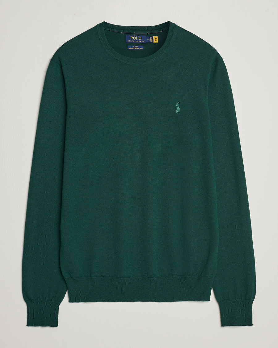 Homme | Pulls Et Tricots | Polo Ralph Lauren | Merino Crew Neck Pullover Hunt Club Green