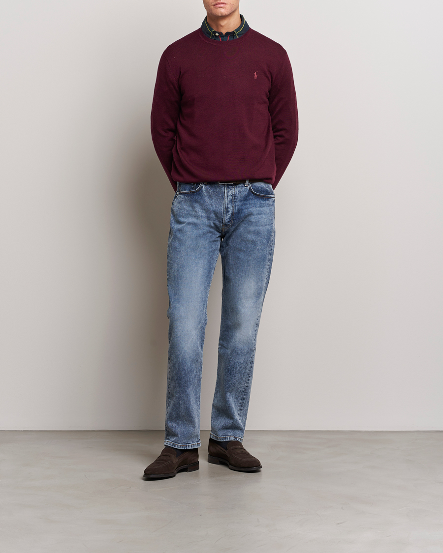 Homme | Pulls Et Tricots | Polo Ralph Lauren | Merino Crew Neck Pullover Aged Wine Heather