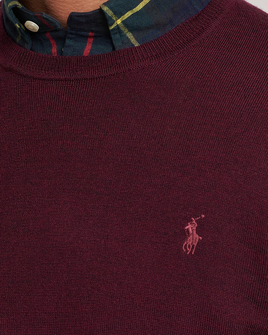 Homme | Pulls Et Tricots | Polo Ralph Lauren | Merino Crew Neck Pullover Aged Wine Heather