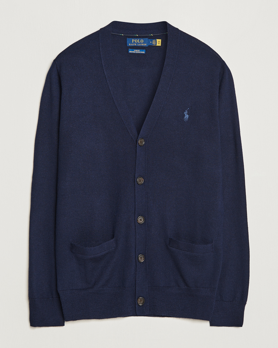 Homme | Pulls Et Tricots | Polo Ralph Lauren | Merino Knitted Cardigan Hunter Navy