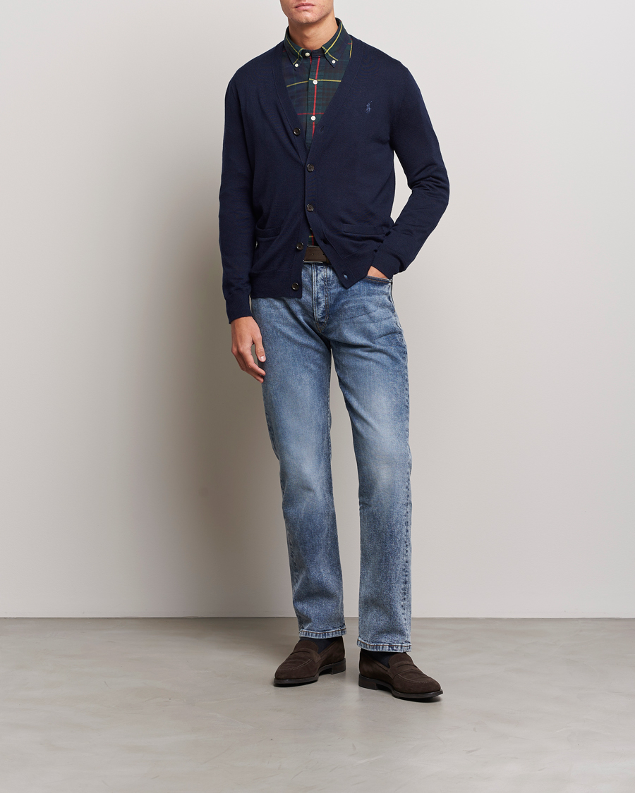 Homme | Pulls Et Tricots | Polo Ralph Lauren | Merino Knitted Cardigan Hunter Navy