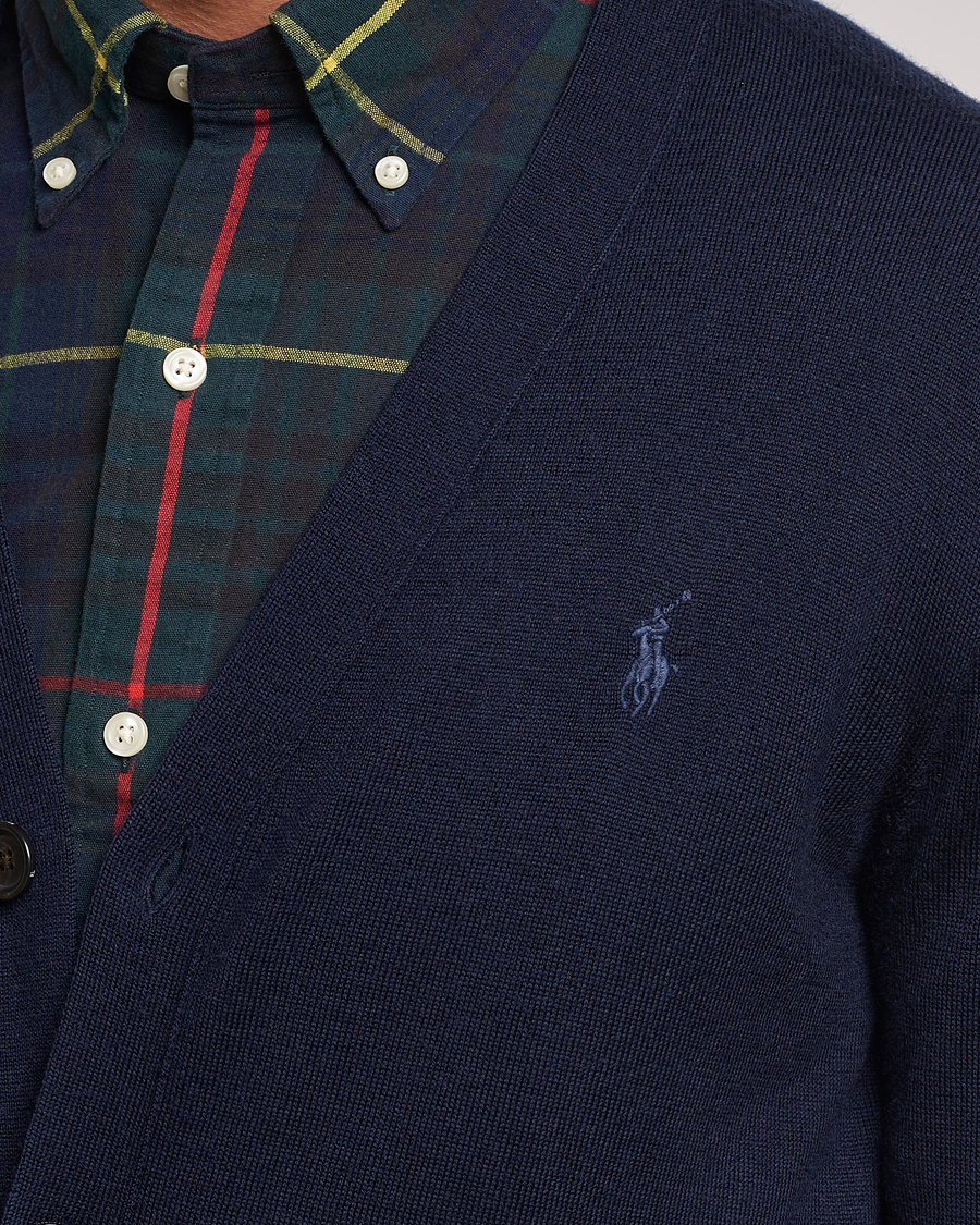 Homme | Pulls Et Tricots | Polo Ralph Lauren | Merino Knitted Cardigan Hunter Navy