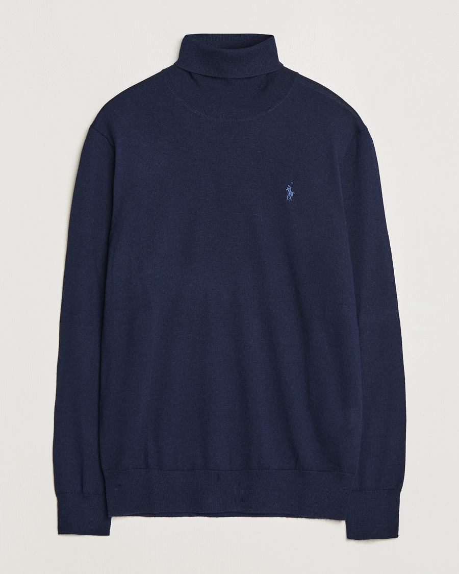 Homme | Pulls Et Tricots | Polo Ralph Lauren | Merino Knitted Rollneck Hunter Navy