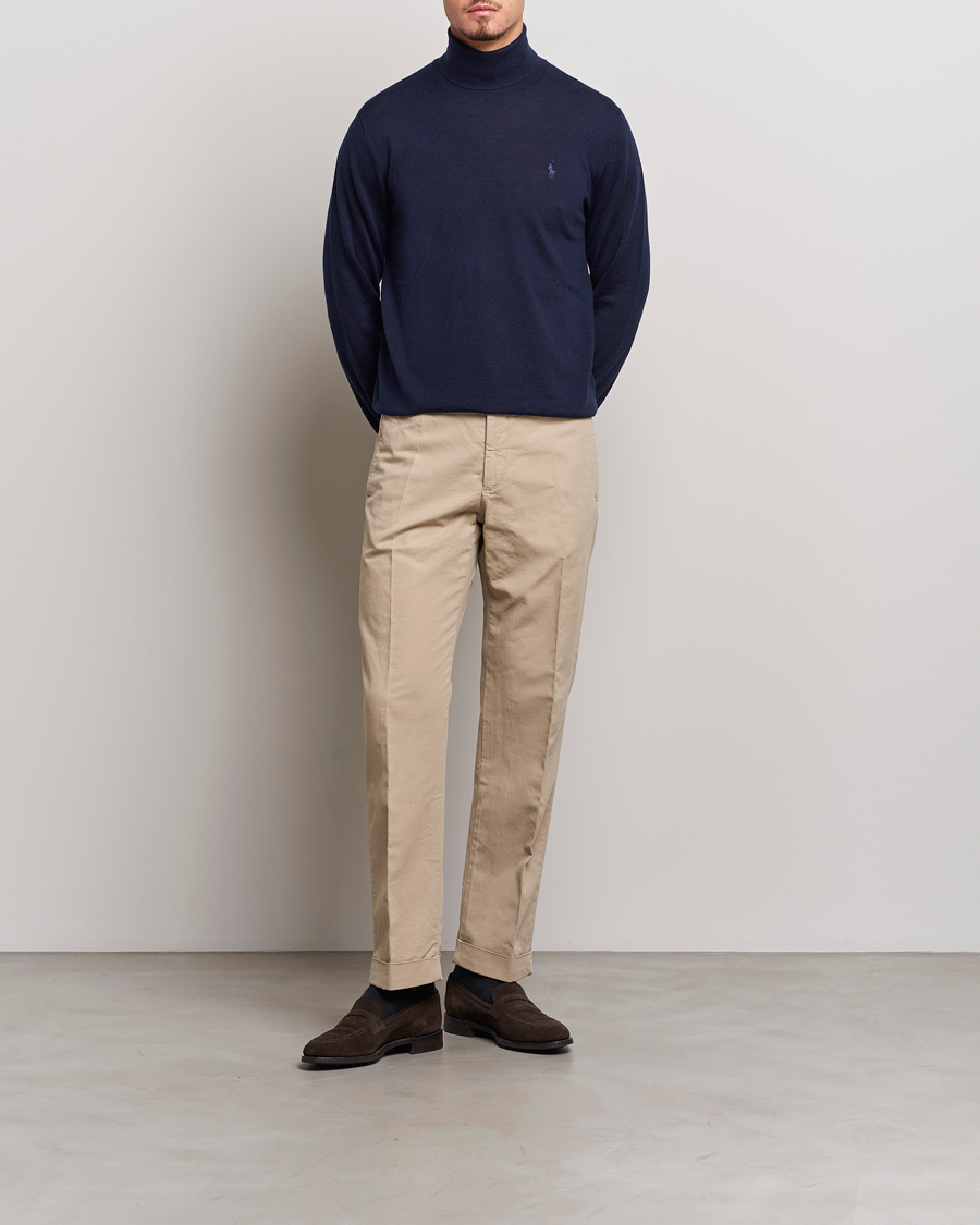 Homme | Pulls Et Tricots | Polo Ralph Lauren | Merino Knitted Rollneck Hunter Navy