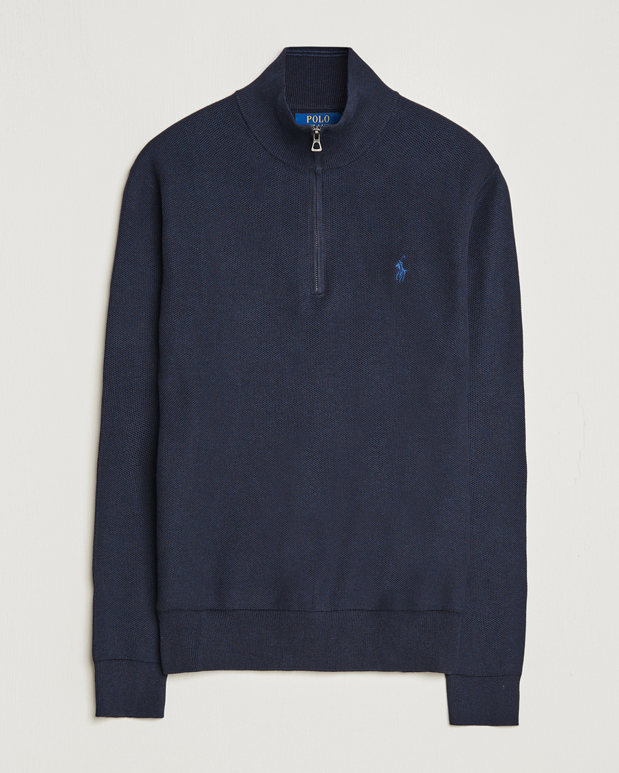 Homme | Pulls Et Tricots | Polo Ralph Lauren | Textured Half Zip Navy Heather