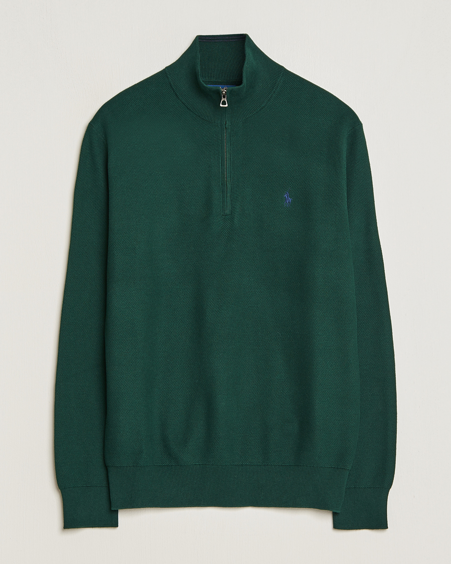 Homme | Pulls Et Tricots | Polo Ralph Lauren | Textured Half Zip Hunt Club Green