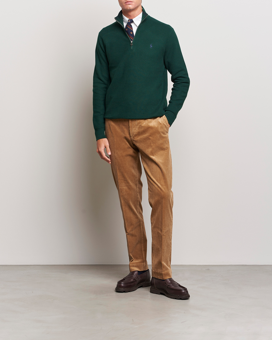 Homme | Pulls Et Tricots | Polo Ralph Lauren | Textured Half Zip Hunt Club Green