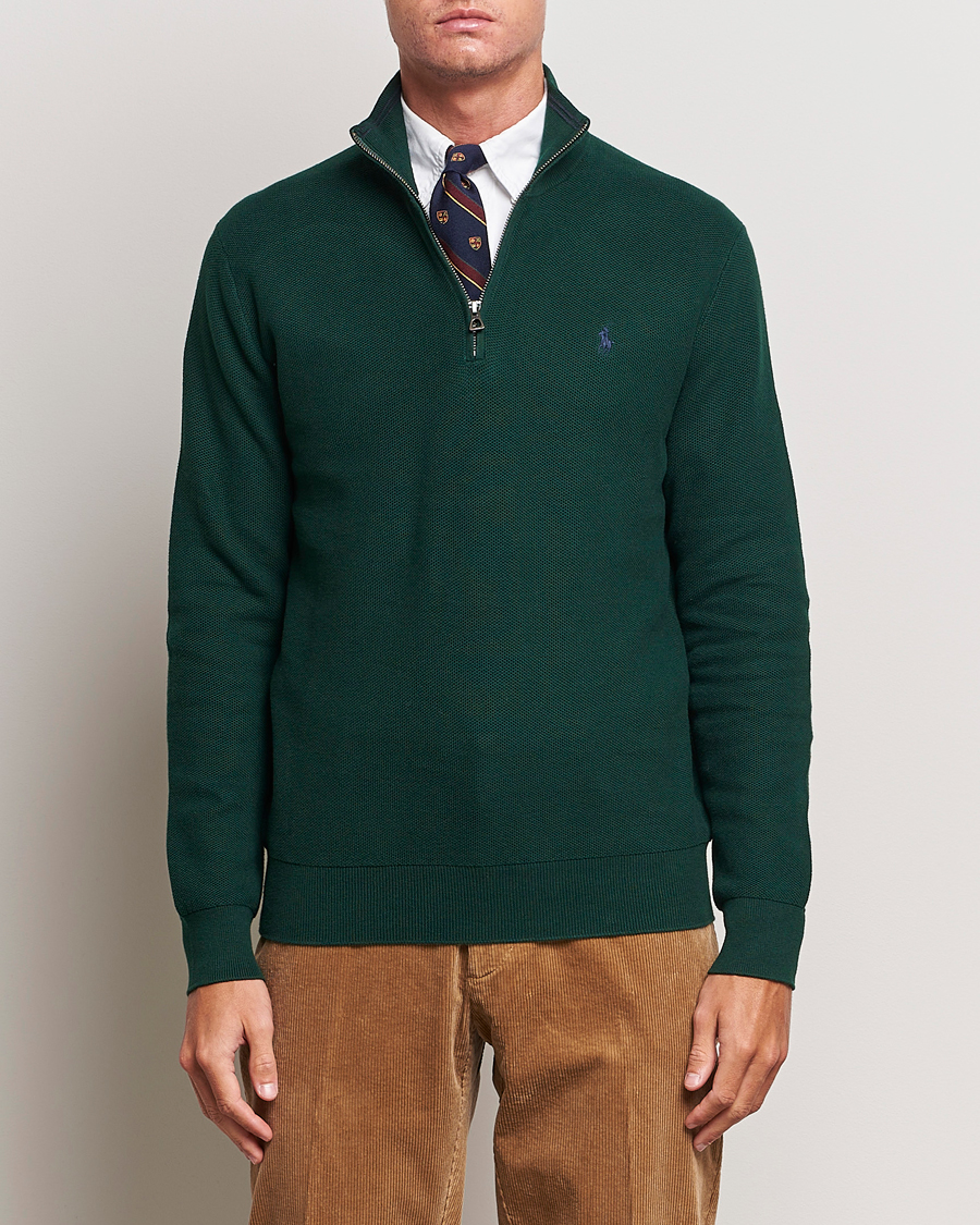 Homme | Pulls Et Tricots | Polo Ralph Lauren | Textured Half Zip Hunt Club Green