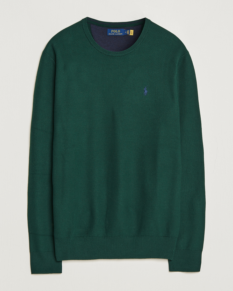 Homme | Pulls Et Tricots | Polo Ralph Lauren | Textured Crew Neck Sweater Hunt Club Green