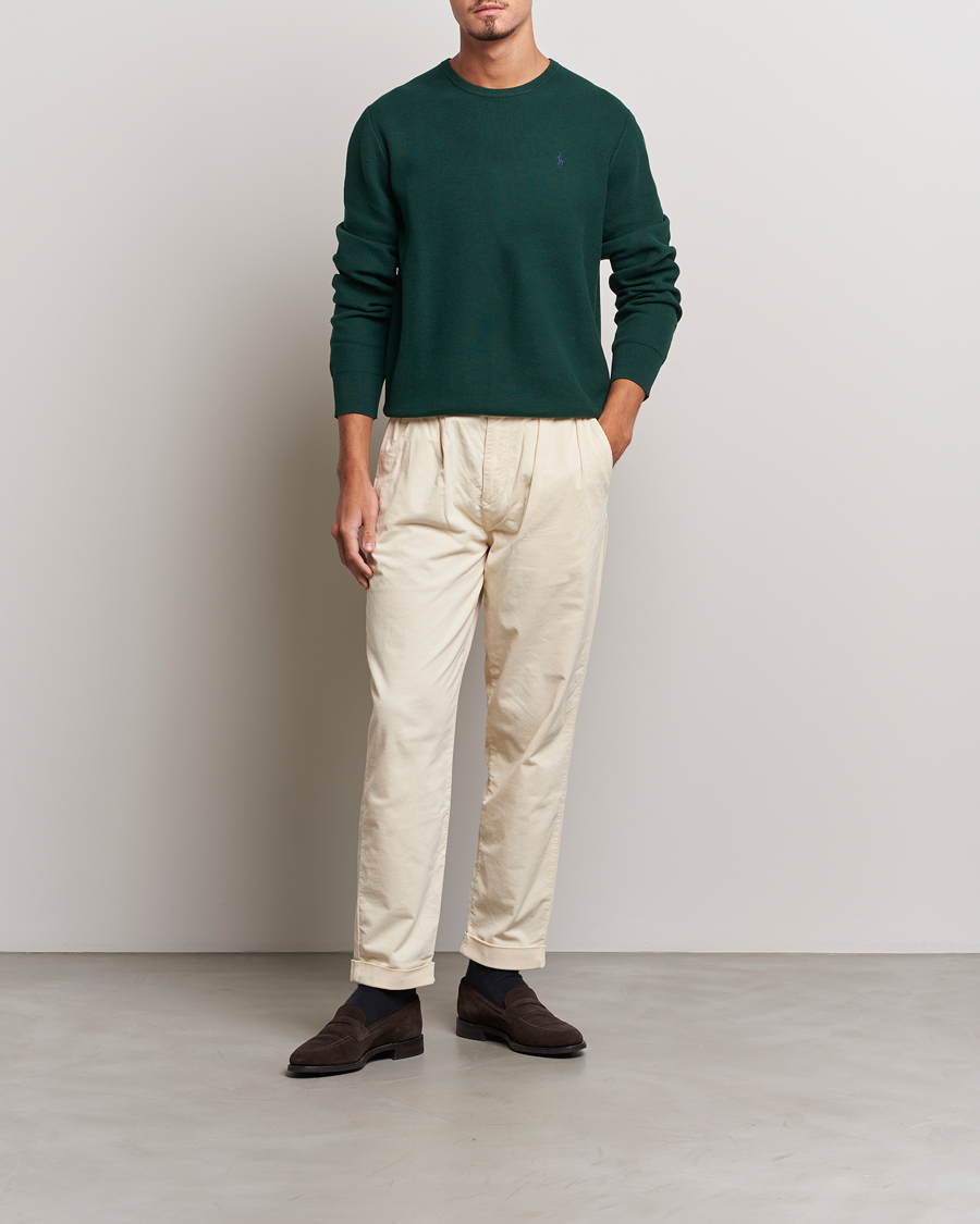 Homme | Pulls Et Tricots | Polo Ralph Lauren | Textured Crew Neck Sweater Hunt Club Green