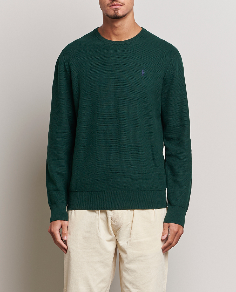 Homme | Pulls Et Tricots | Polo Ralph Lauren | Textured Crew Neck Sweater Hunt Club Green