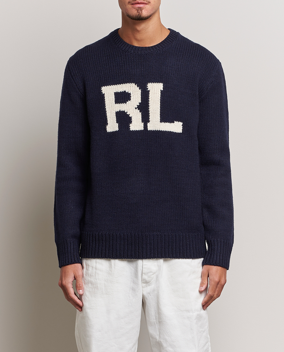 Homme | Pulls Et Tricots | Polo Ralph Lauren | RL Wool Knitted Sweater Hunter Navy