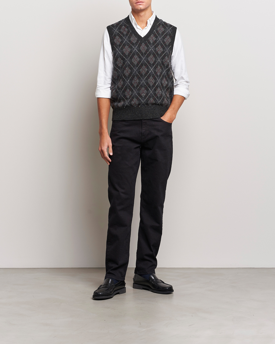 Homme | Pulls Et Tricots | Polo Ralph Lauren | Wool Argyle Slipover Charcoal