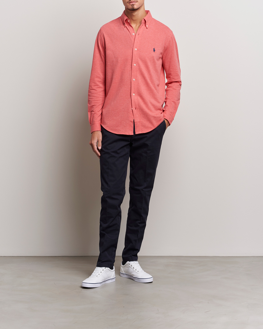 Homme | Chemises | Polo Ralph Lauren | Slim Fit Featherweight Mesh Shirt Highland Rose Heather