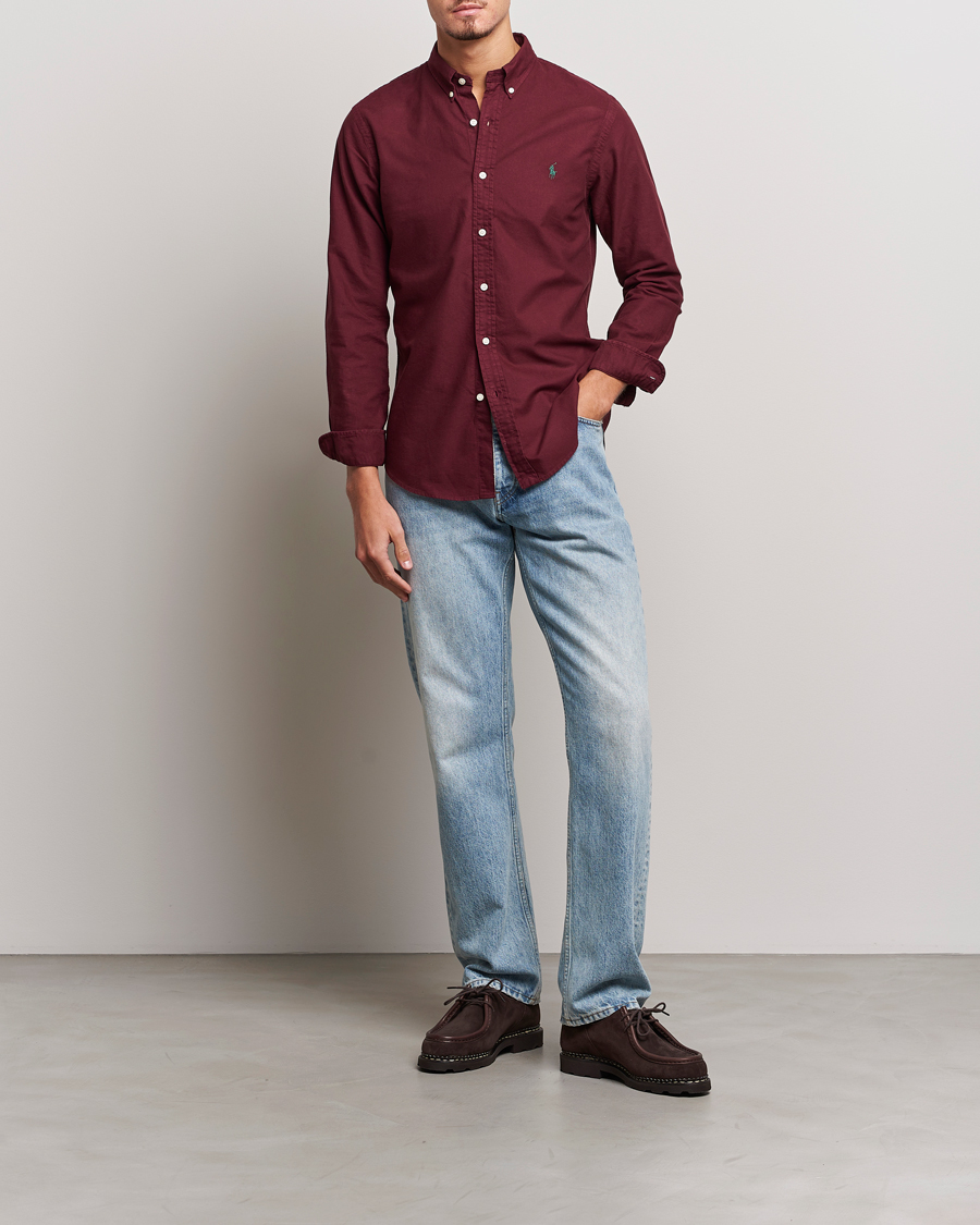 Homme | Chemises | Polo Ralph Lauren | Slim Fit Garment Dyed Oxford Harvard Wine