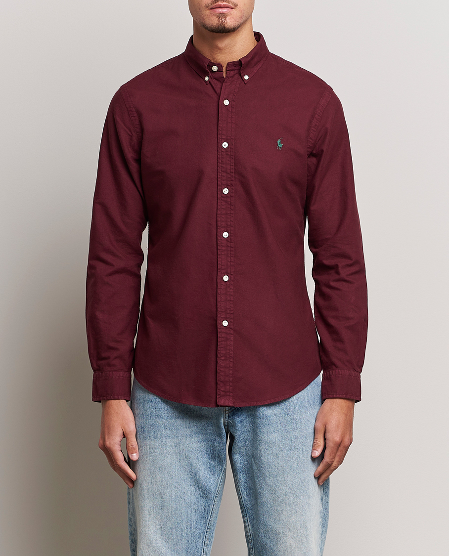 Homme | Chemises | Polo Ralph Lauren | Slim Fit Garment Dyed Oxford Harvard Wine
