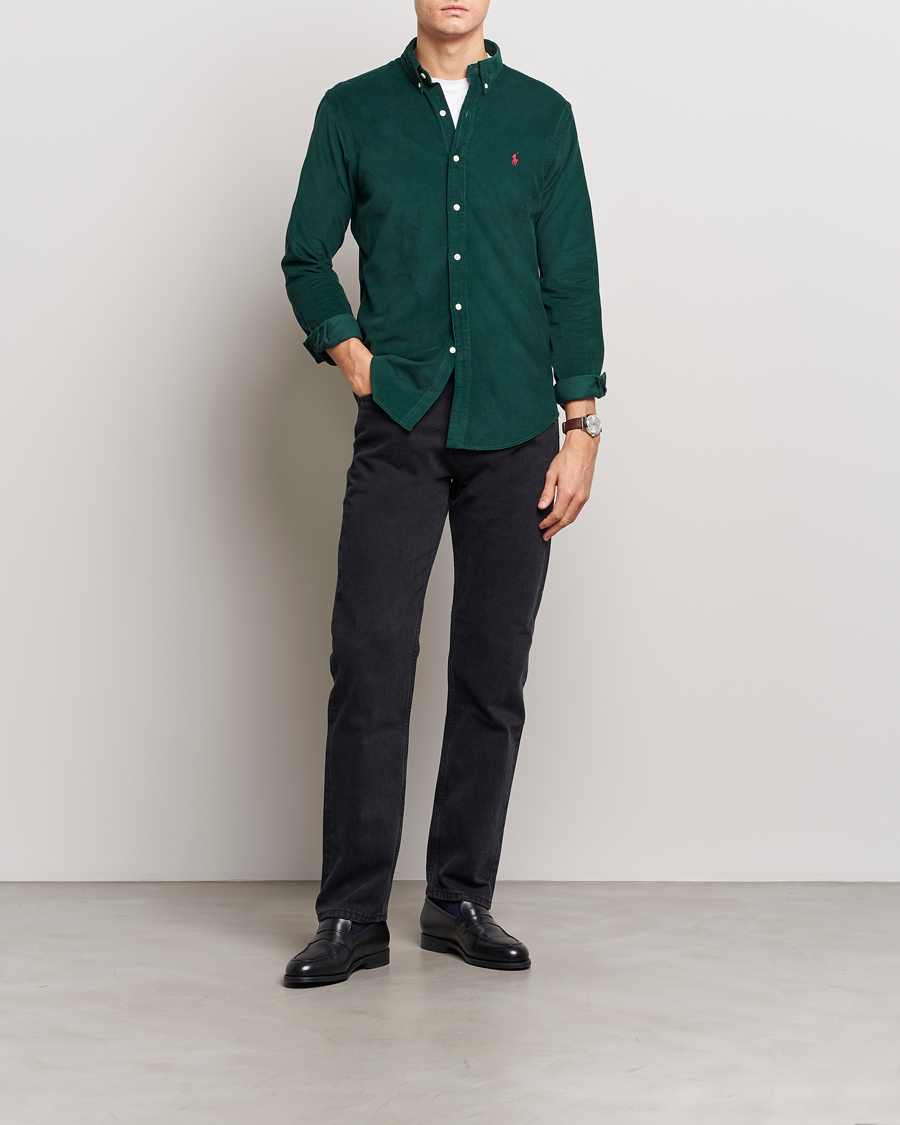 Homme | Chemises | Polo Ralph Lauren | Slim Fit Corduroy Shirt Hunt Club Green