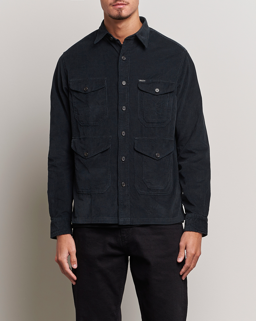 Homme | Chemises | Polo Ralph Lauren | Corduroy Pocket Overshirt Black