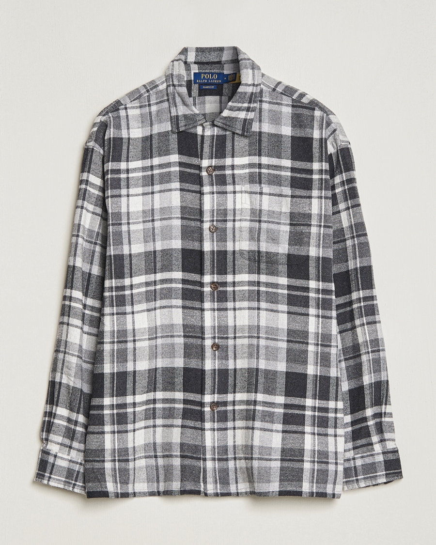 Homme | Chemises | Polo Ralph Lauren | Brushed Flannel Checked Shirt Grey