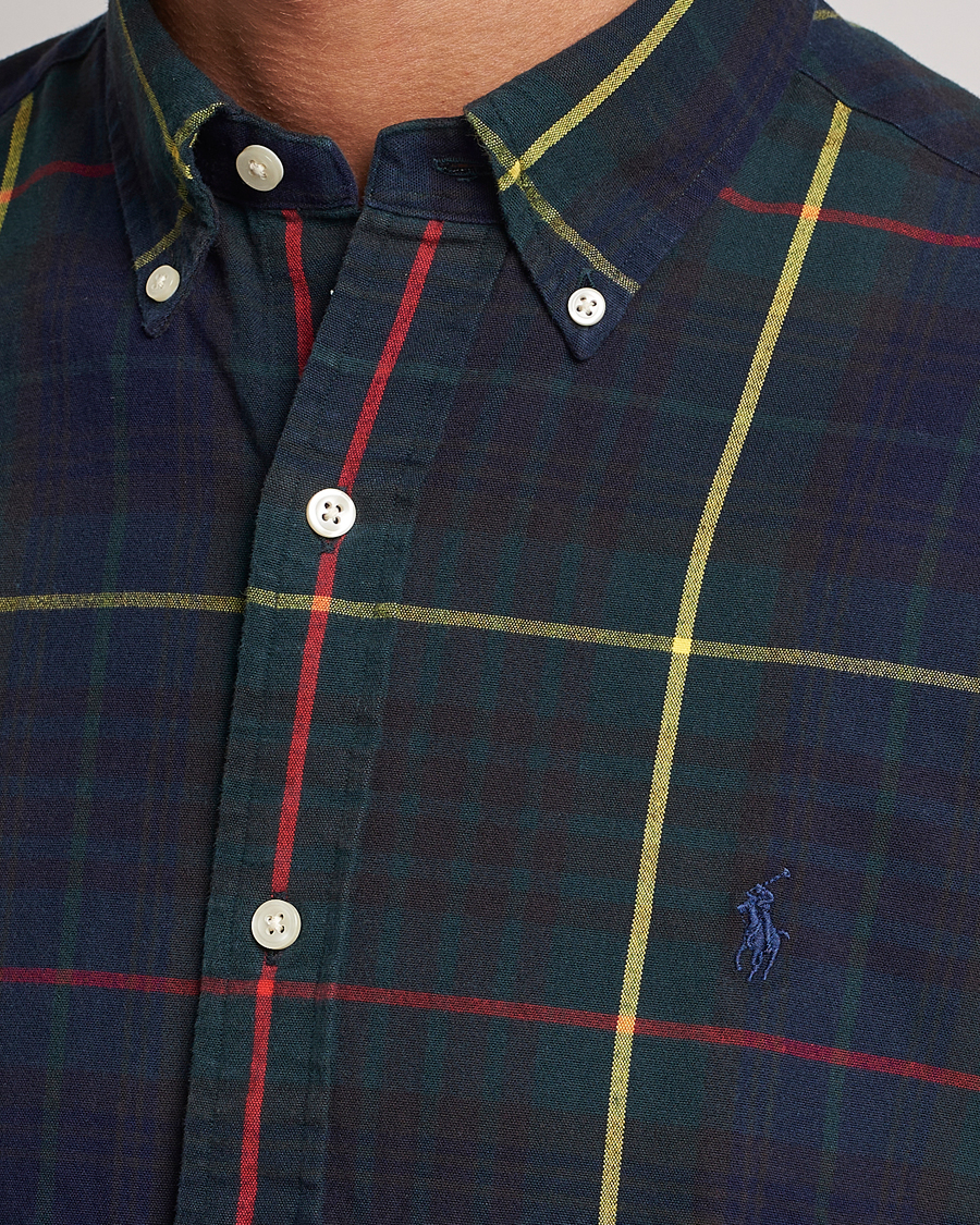 Homme | Chemises | Polo Ralph Lauren | Custom Fit Checked Oxford Shirt Navy/Green