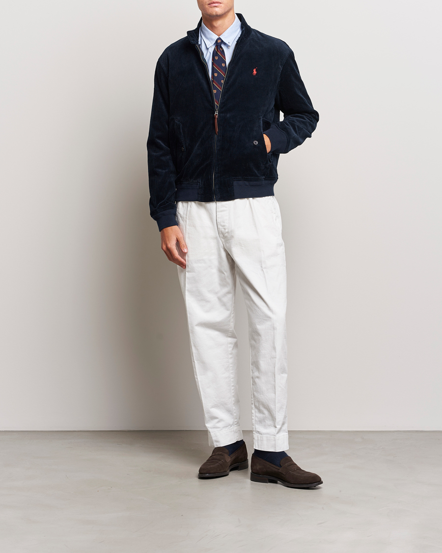 Homme | Manteaux Et Vestes | Polo Ralph Lauren | Corduroy Lined Harrington Jacket Aviator Navy