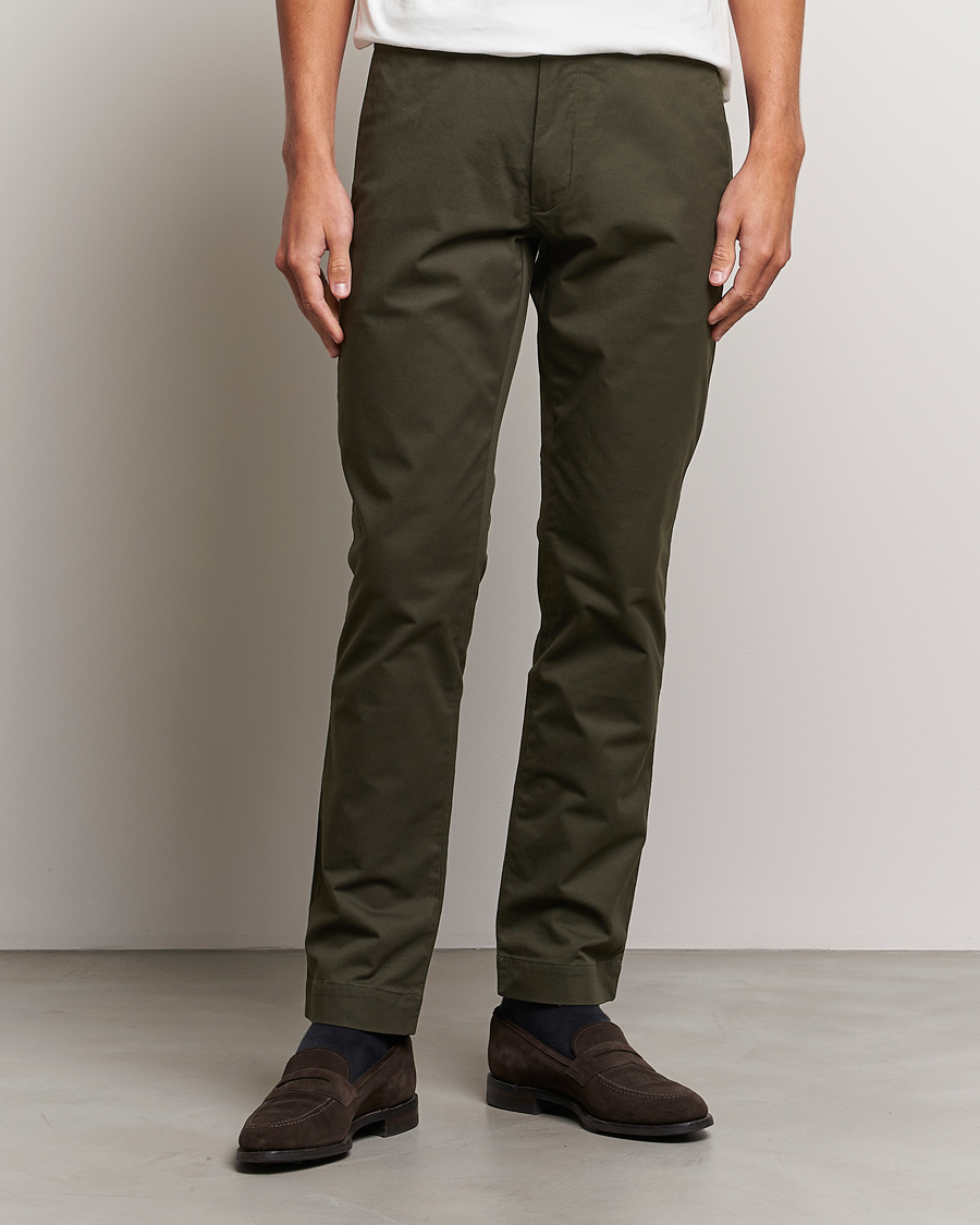 Homme | Pantalons | Polo Ralph Lauren | Slim Fit Stretch Chinos Oil Cloth Green