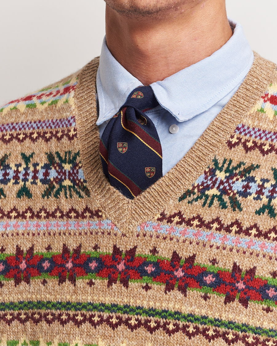 Homme | Polo Ralph Lauren Vintage Club Striped Tie Navy | Polo Ralph Lauren | Vintage Club Striped Tie Navy