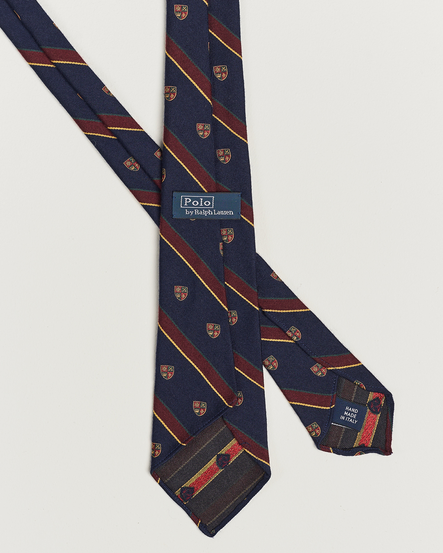 Homme | Polo Ralph Lauren Vintage Club Striped Tie Navy | Polo Ralph Lauren | Vintage Club Striped Tie Navy