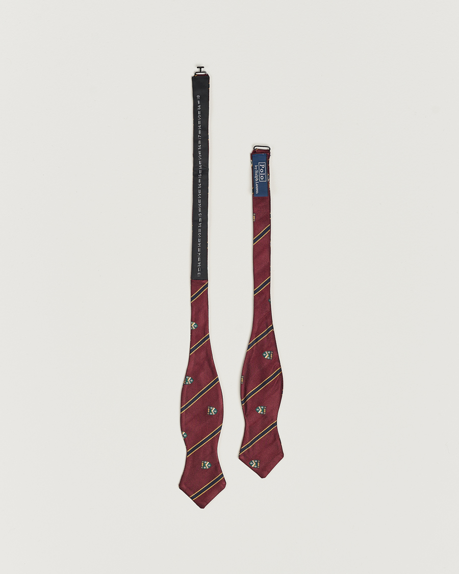 Homme | Polo Ralph Lauren Vintage Club Striped Bow Tie Wine | Polo Ralph Lauren | Vintage Club Striped Bow Tie Wine