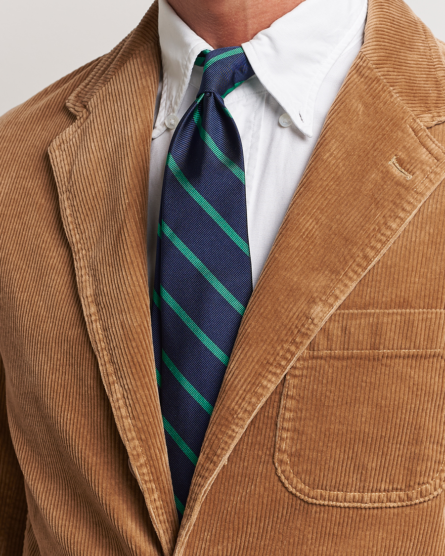 Homme | Cravates | Polo Ralph Lauren | Striped Tie Navy/Green