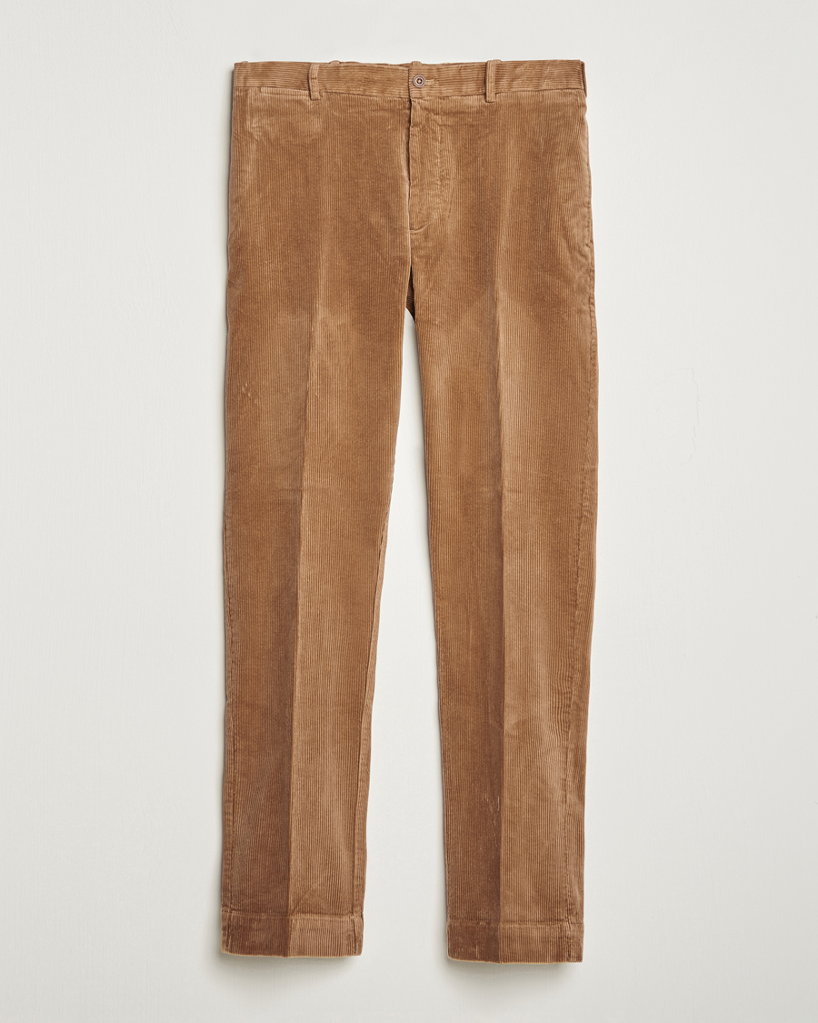 Homme | Pantalons | Polo Ralph Lauren | Corduroy Pleated Trousers Rustic Tan