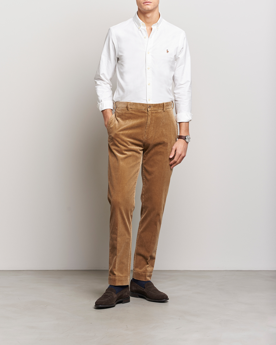 Homme | Pantalons | Polo Ralph Lauren | Corduroy Pleated Trousers Rustic Tan