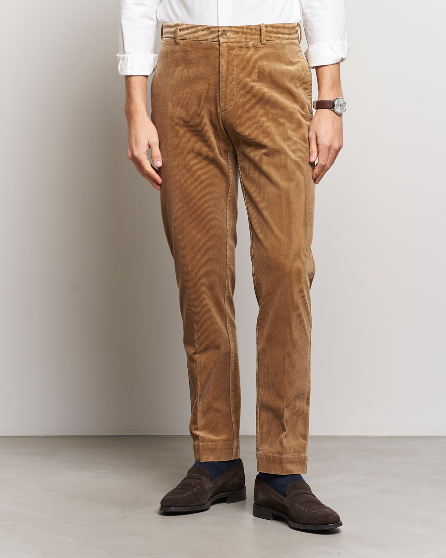 Homme | Pantalons | Polo Ralph Lauren | Corduroy Pleated Trousers Rustic Tan