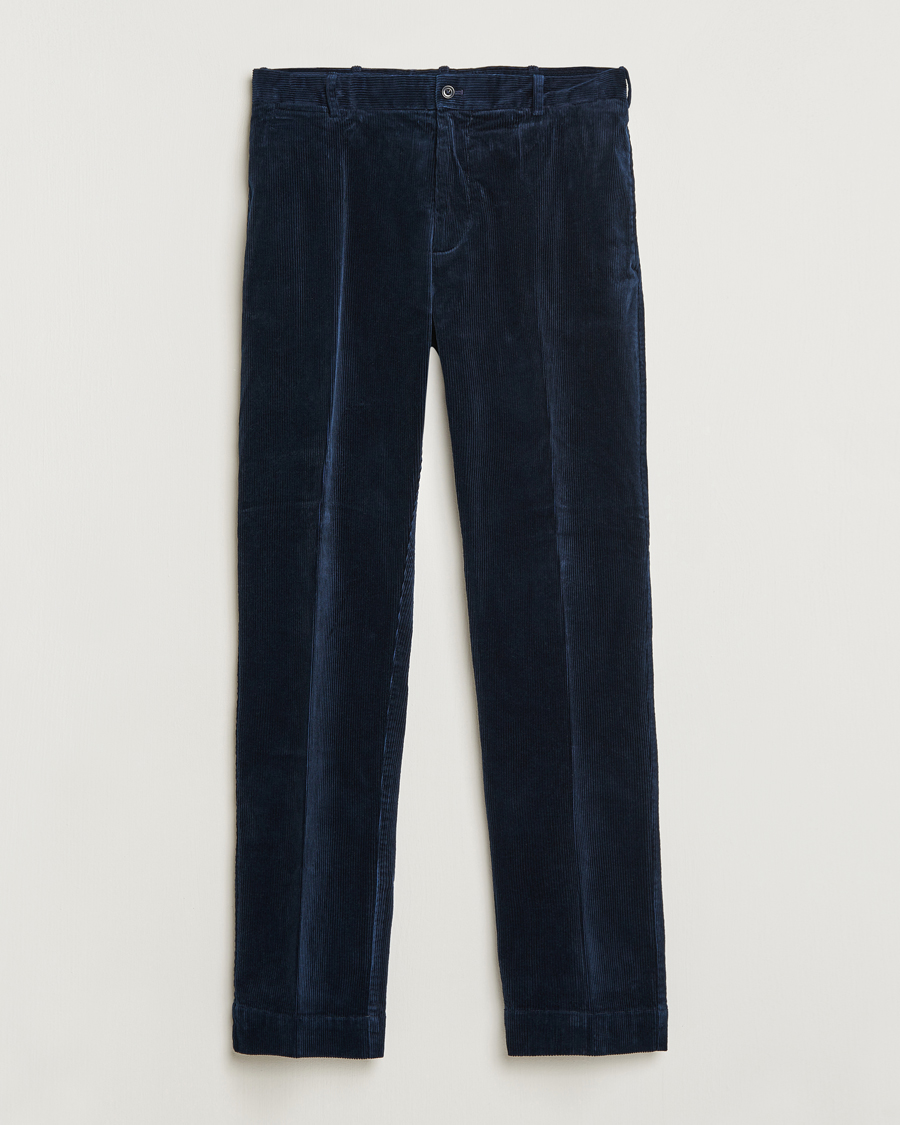 Homme | Pantalons | Polo Ralph Lauren | Corduroy Pleated Trousers Aviator Navy