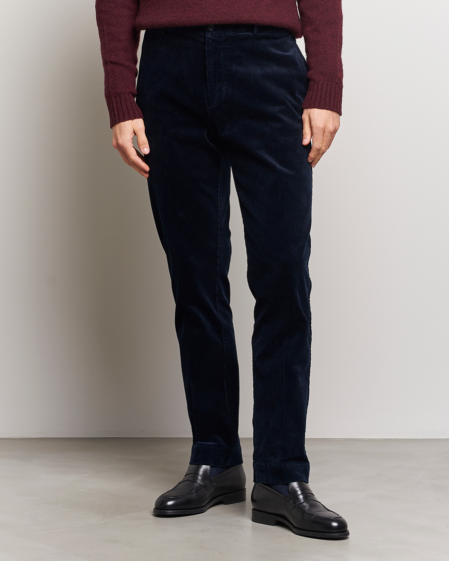 Homme | Pantalons | Polo Ralph Lauren | Corduroy Pleated Trousers Aviator Navy