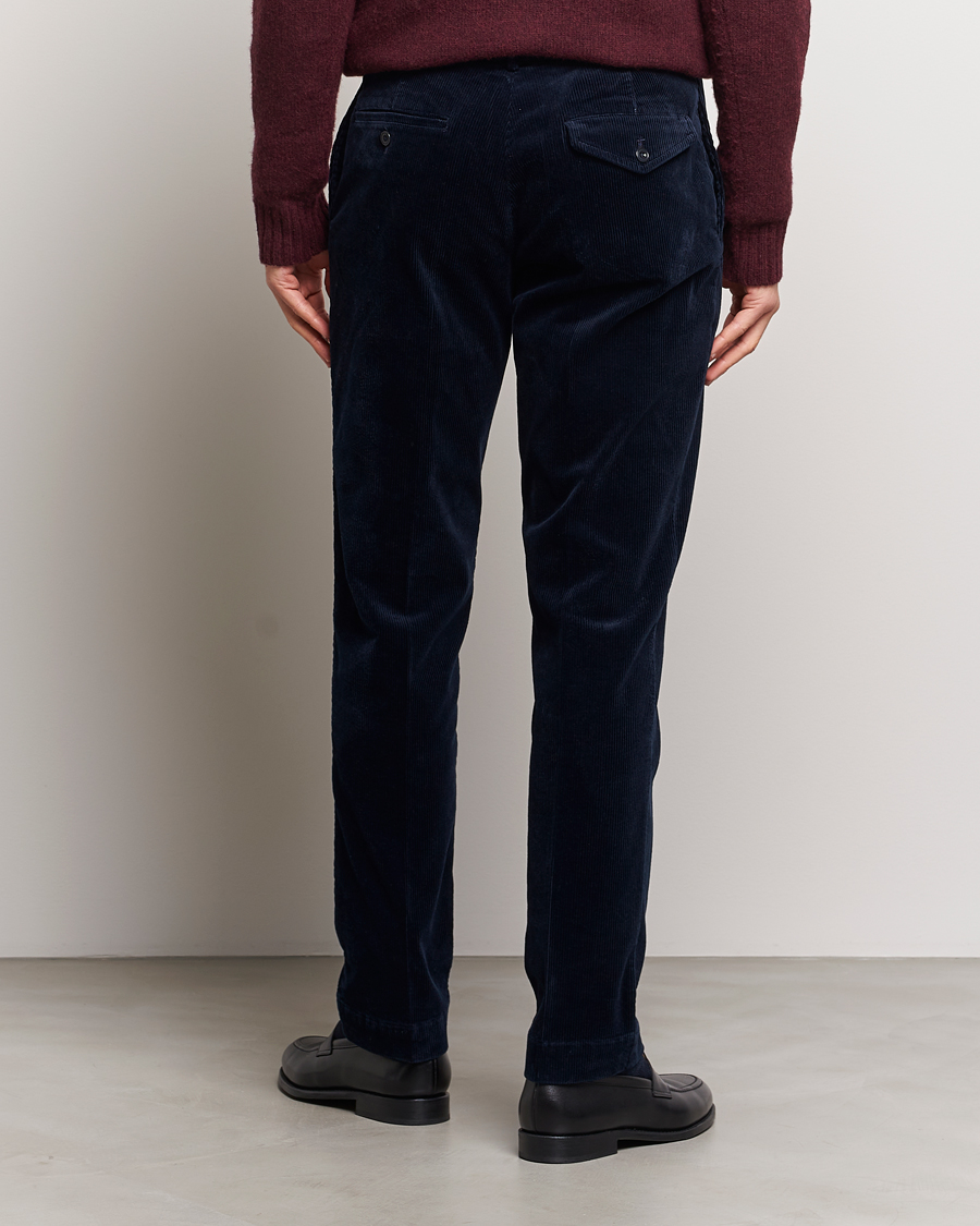 Homme | Pantalons | Polo Ralph Lauren | Corduroy Pleated Trousers Aviator Navy