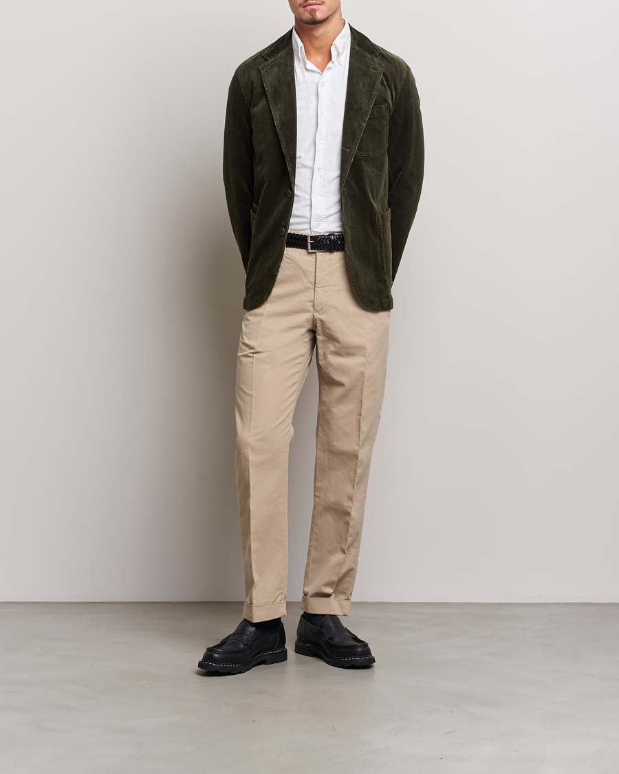 Homme | Blazers | Polo Ralph Lauren | Corduroy Stretch Blazer Oil Cloth Green