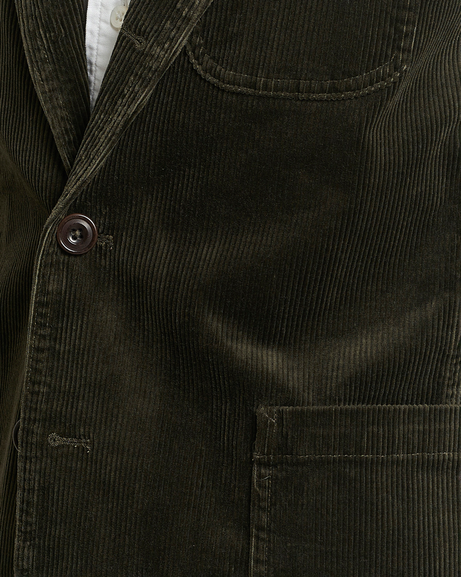 Homme | Blazers | Polo Ralph Lauren | Corduroy Stretch Blazer Oil Cloth Green