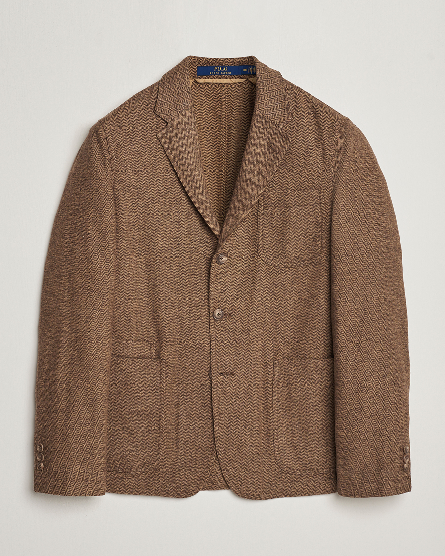 Homme | Blazers | Polo Ralph Lauren | Classic Herringbone Sportcoat Brown/Tan