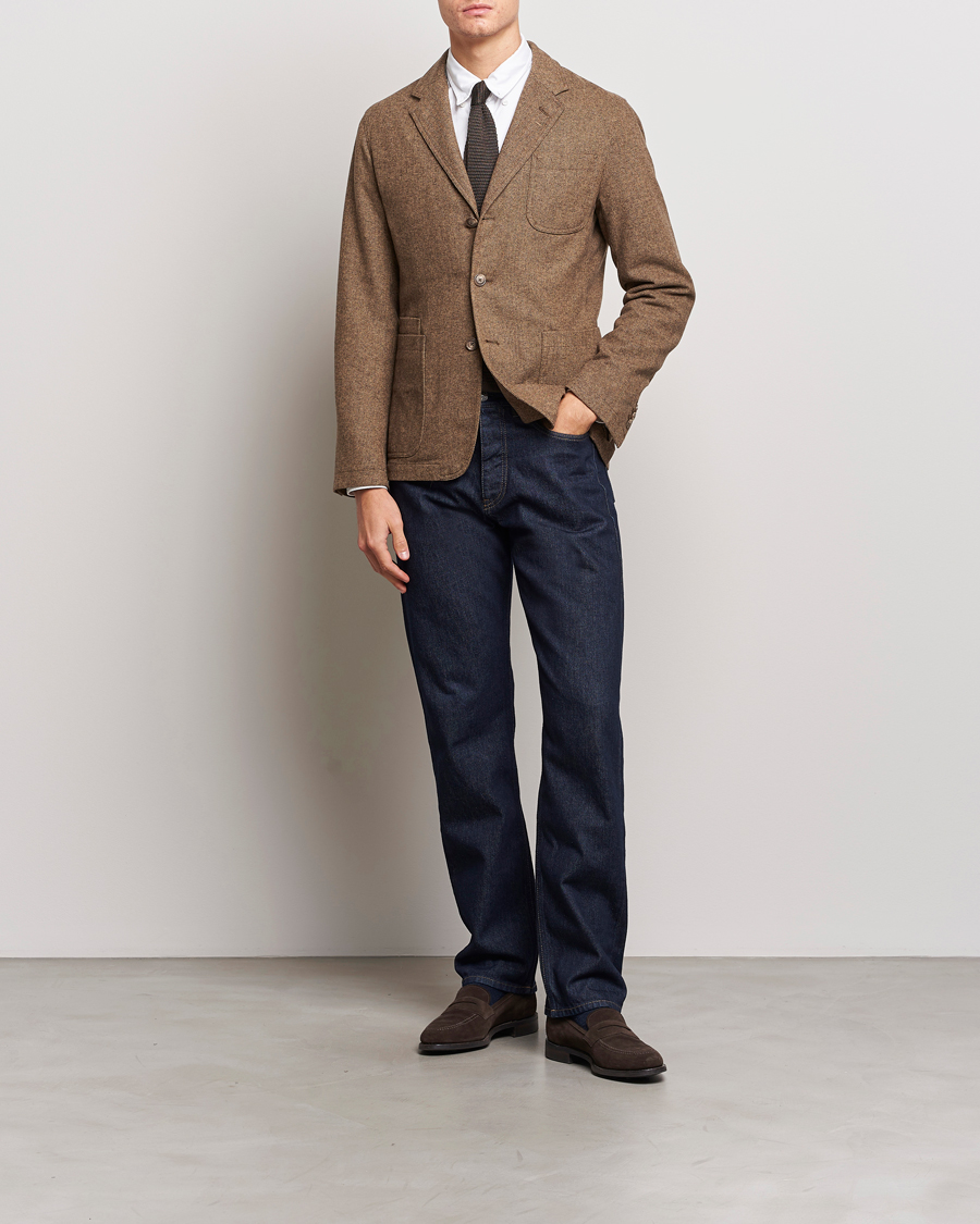 Homme | Blazers | Polo Ralph Lauren | Classic Herringbone Sportcoat Brown/Tan
