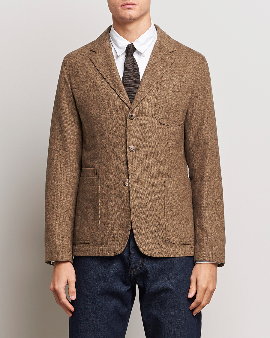 Homme | Blazers | Polo Ralph Lauren | Classic Herringbone Sportcoat Brown/Tan