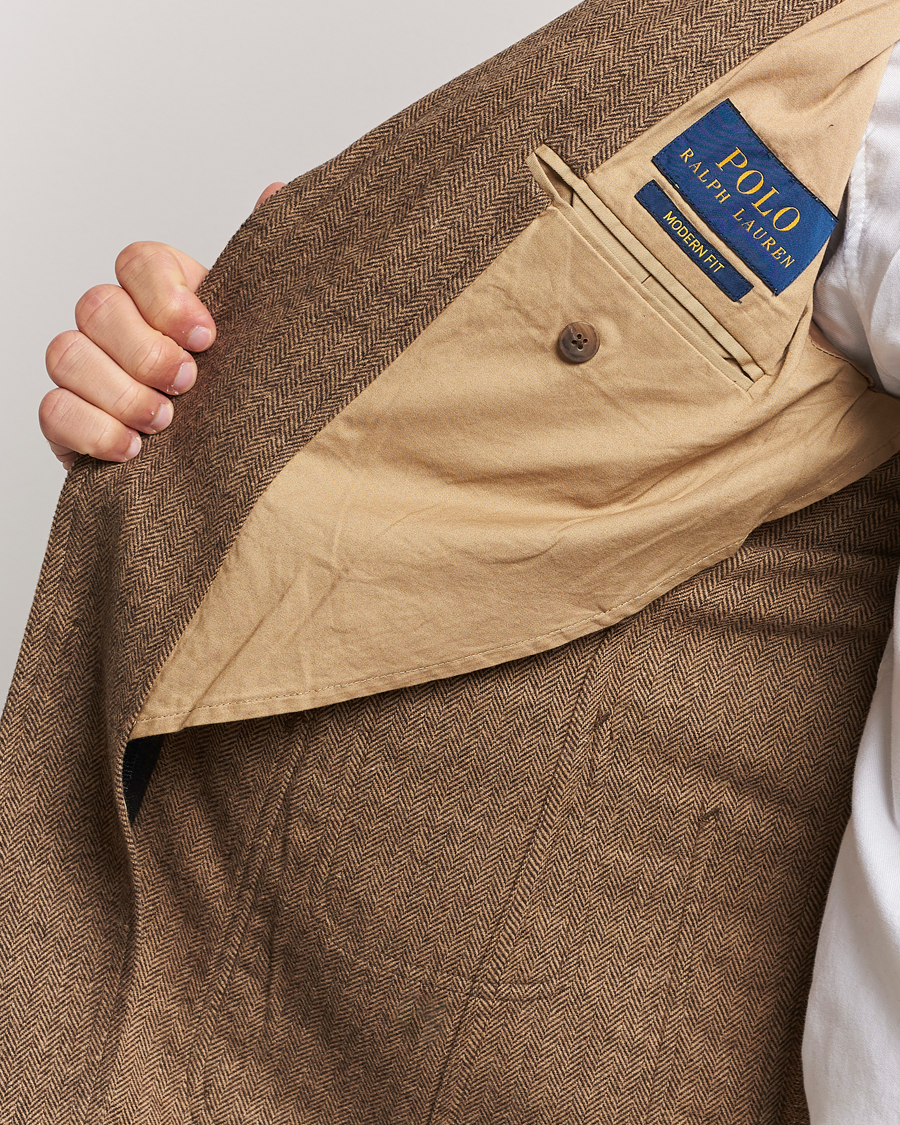Homme | Blazers | Polo Ralph Lauren | Classic Herringbone Sportcoat Brown/Tan