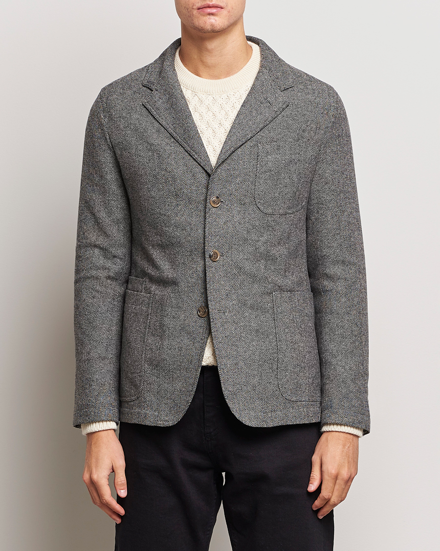 Homme | Soldes Vêtements | Polo Ralph Lauren | Classic Herringbone Sportcoat Black/Cream