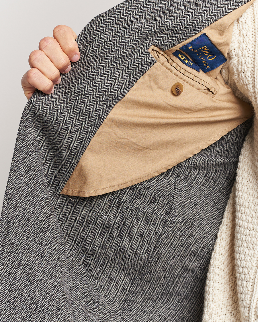 Homme | Blazers | Polo Ralph Lauren | Classic Herringbone Sportcoat Black/Cream