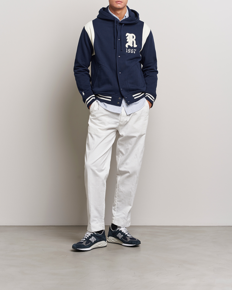 Homme | Manteaux Et Vestes | Polo Ralph Lauren | Athletic Fleece Jacket Cruise Navy/Clubhouse Cream