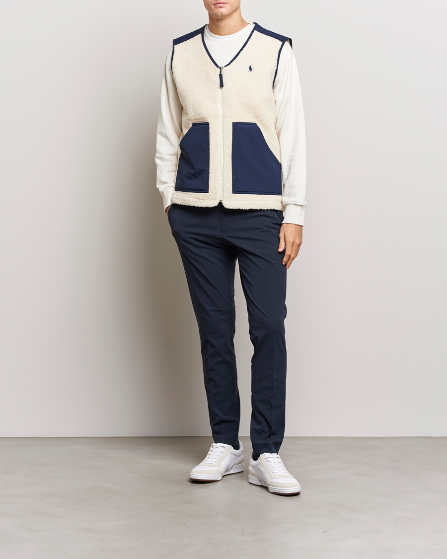 Homme | Manteaux Et Vestes | Polo Ralph Lauren | Gilet Pile Vest Winter Cream/Newport Navy