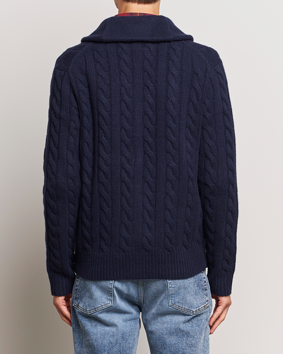Homme | Pulls Et Tricots | Polo Ralph Lauren | Wool Cable Cardigan Hunter Navy
