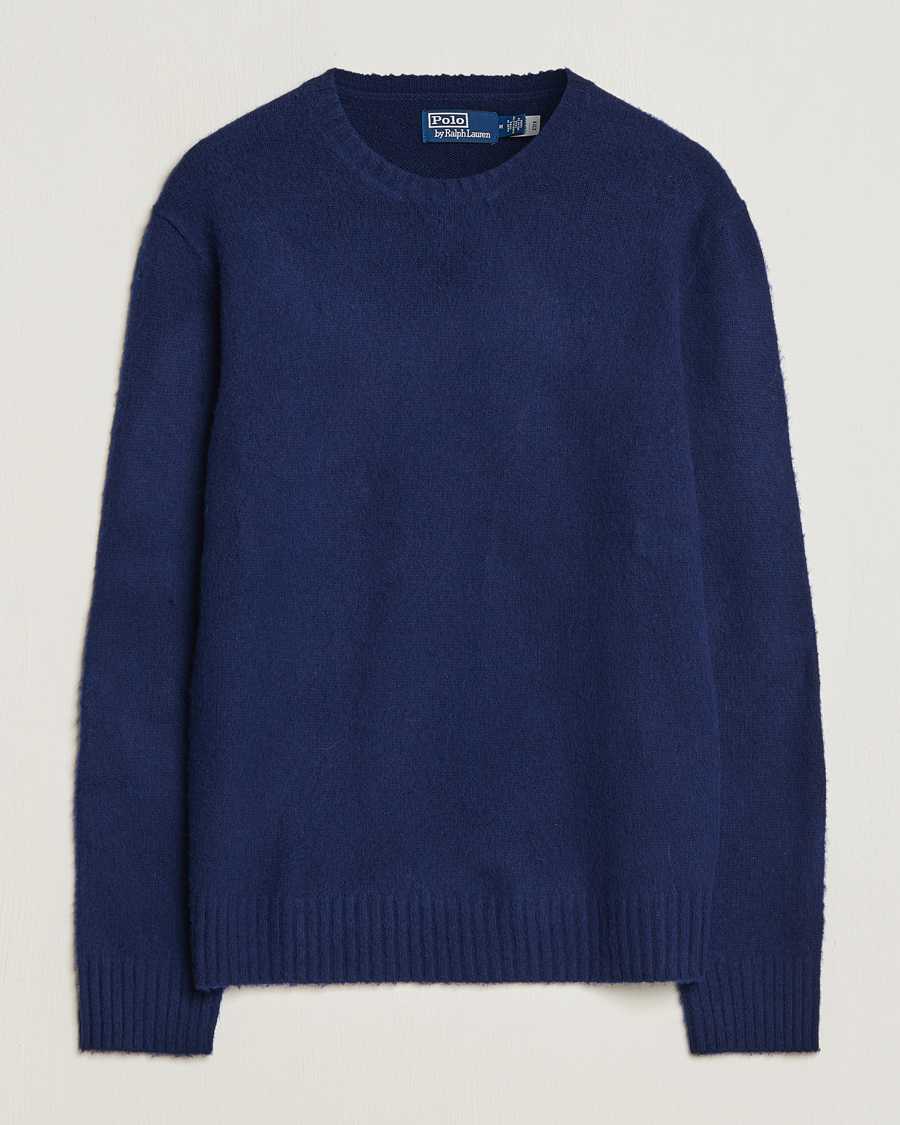 Homme | Pulls Et Tricots | Polo Ralph Lauren | Wool/Cashmere Patch Crew Neck Bright Navy