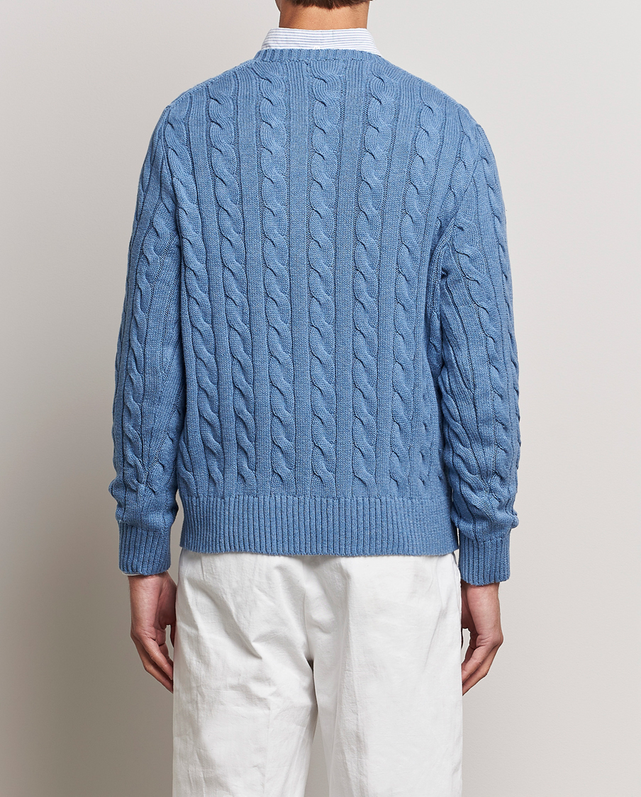 Homme | Pulls Et Tricots | Polo Ralph Lauren | Cotton Cable Pullover Sky Blue Heather