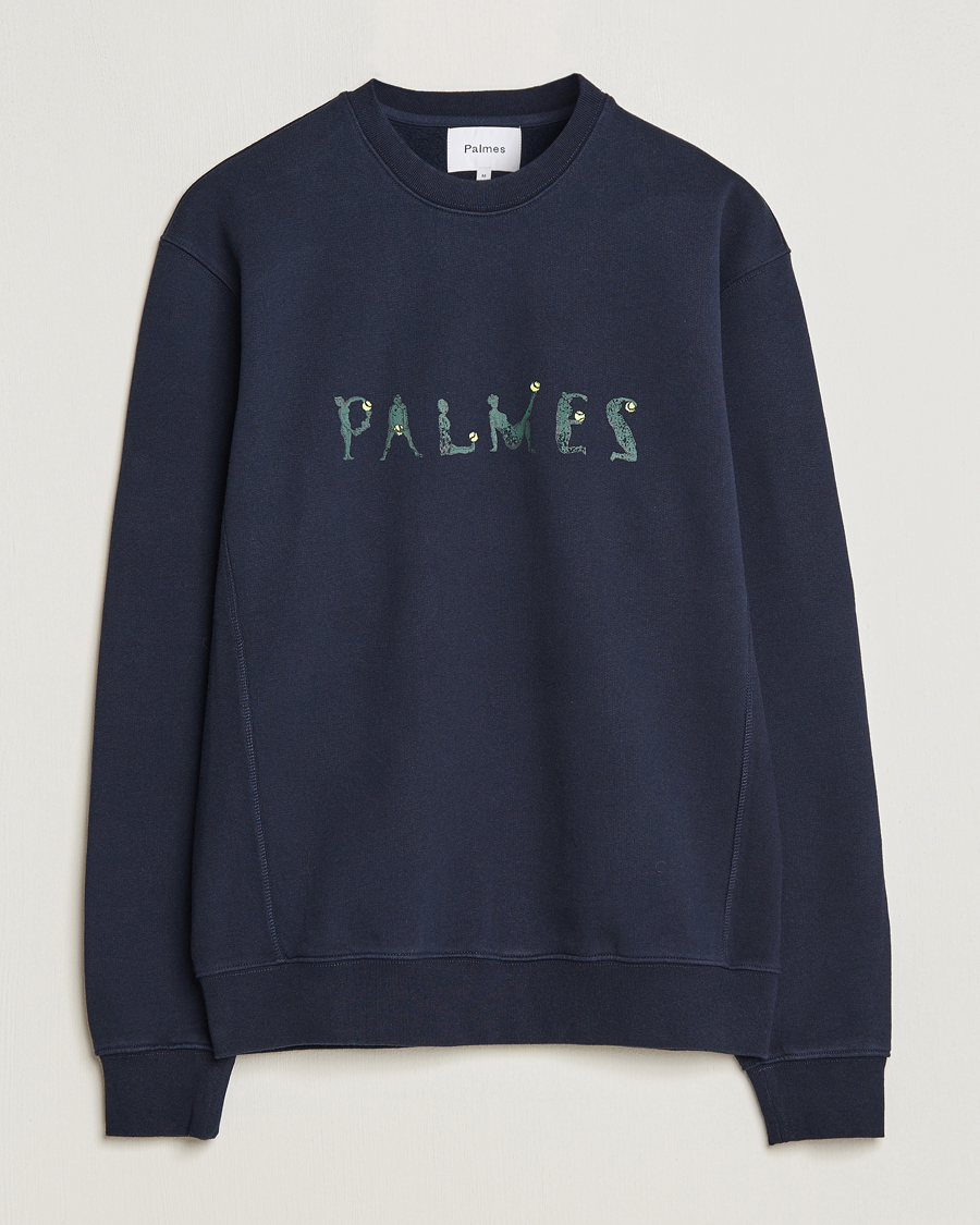 Homme | Pulls Et Tricots | Palmes | Letters Crewneck Sweatshirt Navy